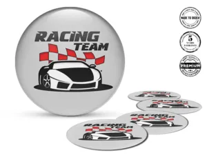 Pegatina Racing Acabado Insignias Premium Autos